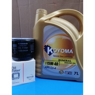 NISSAN NAVARA OIL FILTER + KOYOMA 15W40 CI-4 7 LITER ENGINE OIL