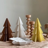 Set Of 3 Paper Pine Trees/Height 20 Cm.