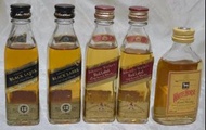 Johnnie Walker Black Label,  Red Label, WHITE HORSE 迷你威士忌 舊酒辦