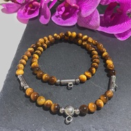 Tiger eye Thai Amulet Necklace 8mm