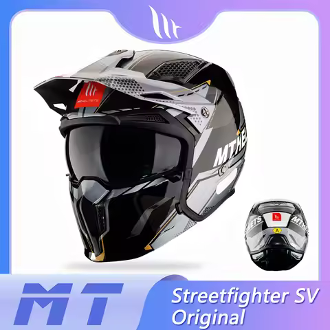 Modular Helmets Motorcycle MT Brand Streetfighter Gloss / Matt Motocross Racing Helmet ABS Shell Qui