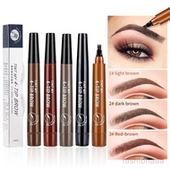4 Point Eyebrow Pencil Waterproof Liquid Eyebrow Pen Makeup Long Lasting 4 Fork Tip Brow Pen Cosmeti