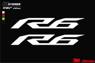 สติ๊กเกอร์R6 ติดแฟริ่งข้างR15 สติ๊กเกอร์3Mแท้ สะท้อนเเสง (ได้ซ้าย-ขวา)