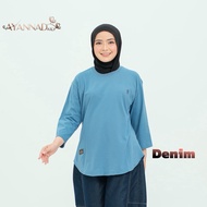 AMALIA DAILY - Women's T-shirt OVAL 7/8 size [ M. L. XL. XXL. XXXL ] Plain T-shirts for/ Uniforms, T