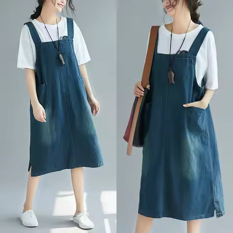 Casual Loose Women's Denim Skirt Dr Spring Summer New Sle Korean Version Age Reduction Versatile Sli