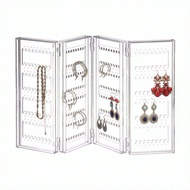 Earring Rack Jewelry Display Rack Folding Transparent Storage Rack Acrylic Earring Rack Earring Orga