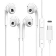 1Pack USB-C EarPods Headphones With Built-In Remote, Wired Earphones With Enhanced Bass, Type-C Earp
