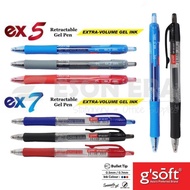 G'Soft EX5 / EX7 Gel Pen 0.5mm / 0.7mm Retractable Gel Pen Extra-Volumn Gel Ink Gsoft