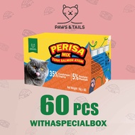 【PAWS&TAILS】1box-60pcs Cat stick snack MIX flavor（Ready Stock）