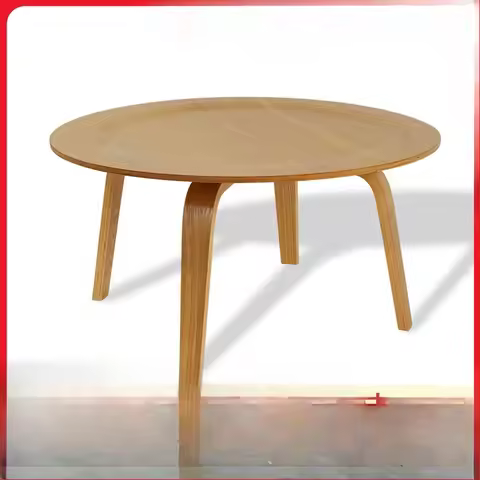Henghemei, Ash Eames coffee table curved wood solid wood creative living room curved wood Kung Fu te