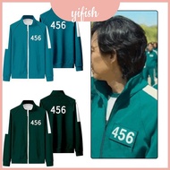 Eyecatching Vibrant Squid Game Coat Jacket Sport 456 Netflix Kdrama Inspired Soft Mens Outerwear Dai