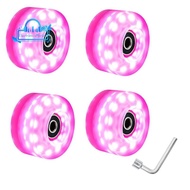 4 Roller Skate Wheels 58mm X 32mm Luminous Quad Roller Skateboard Wheels Outdoor High Flash Six Ligh