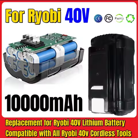 Li-ion Powertoolbattery 40V 10.0Ah Li-ion Rechargeable Battery For Ryobi Op4050 Op40401 Ry40200 Op40