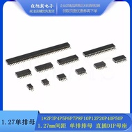 10Pcs 1.27 Single Row Pin Female Header Socket Pitch 1.27mm 1*2P 3P 4P 6P 8P 12P 15P 20P 40P 50P 1x4