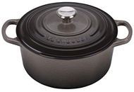 Le Creuset LS2501-227FSS Signature Enameled Cast Iron Round French (Dutch) Oven 3 1/2 quart Oyster[P