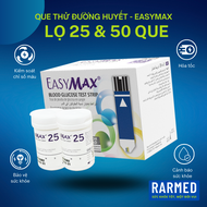 Lọ 25 và 50 que thử đường huyết máy Easymax TAG và Easymax MU