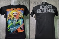 เสื้อยืดคอกลม สกรีนลายวง IRON MAIDEN