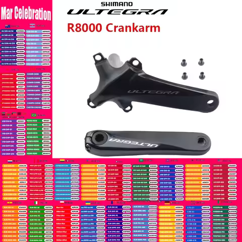 Shimano Ultegra FC-R8000 Crankarm Right Side/A Pair170/172.5/175mm Bicycle Crank For Road Bike Origi