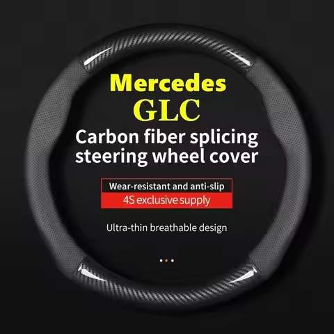 No Smell Thin For Mercedes Benz GLC Steering Wheel Cover Leather Fit 200 260 300 4Matic 2016 2017 20