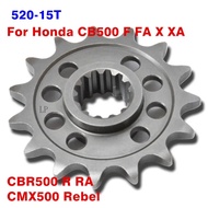 Lopor 520 Chain 15T CB CBR CMX 500 Motorcycle Front Sprocket For Honda CB500 X 2013-2020 CBR500 R 20