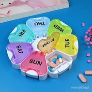 New One Week7Daily Packing Medicine Box Pill Tablet Health Care Products Sealed Pill Box Colorful Petal Medicine Box