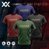 Maxx plain tee Maxx Badminton shirt Jersey tshirt Sports Dryfit Jersi MXGT052 Baju badminton Unisex 