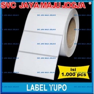 100 X 50 YUPO SYNTHETIC - 1 LINE - FACE OUT - CONTENTS 1,000 PCS || CORE 3" || LABEL CARDBOARD MANUF