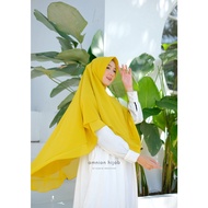 Lemon color instant hijab / Khimar Adeeva by amnion two layer hijab