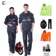 Canel & CO Adult Motorcycle Raincoat Coat Men/Women/Penguin Thick PVC And Nylon Raincoat