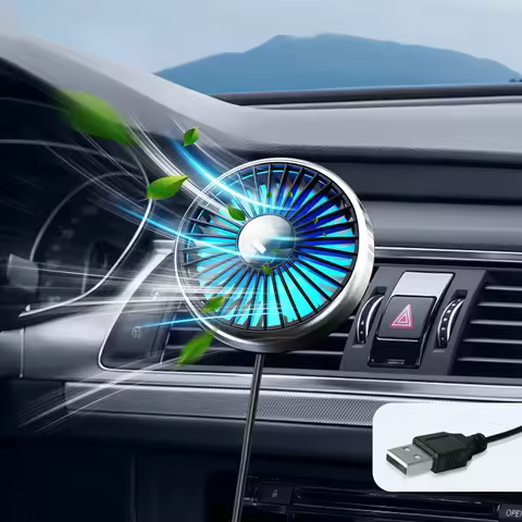 Car Electric Fan Air Conditioner Trend USB Interface Car Truck Car Mini Fan Seagull Bionic Fan Blade