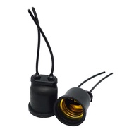 Pemegang lampu kalis air, soket skru plastik E27 dengan wayar, pemegang lampu soket skru plastik, ka