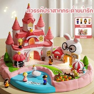 【Tap-Yee】พร้อมส่ง บ้านตุ๊กตา ปราสาทเจ้าหญิงเอลซ่า บ้านตุ๊กตาแม่เหล็กสำหรับเด็ก Elsa Play House ของขว