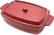 Takenaka T-76408 Coco Pot Rectangular Red Lunch Box, Made in Japan, 20.3 fl oz (600 ml)
