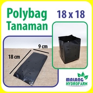 Polybag 18x18 cm satuan pot plastik tanaman hias tabulampot tanah hita