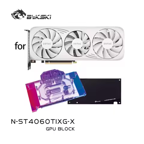 Bykski N-ST4060TIXG-X GPU Block for ZOTAC RTX 4060Ti-8GB X-GAMING OC Video Card Water Cooling / Full