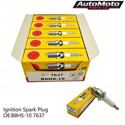 4PCS B8HS-10 Spark Plug 7637 Replacement Ignition Plug For Yamaha Suzuki Marine Outboard Engine Moto