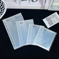 10pcs M5/A7/A6/A8 Size Transparent Loose Leaf Refill Pages, Pocket Style Photo Album Inner Pages, PP