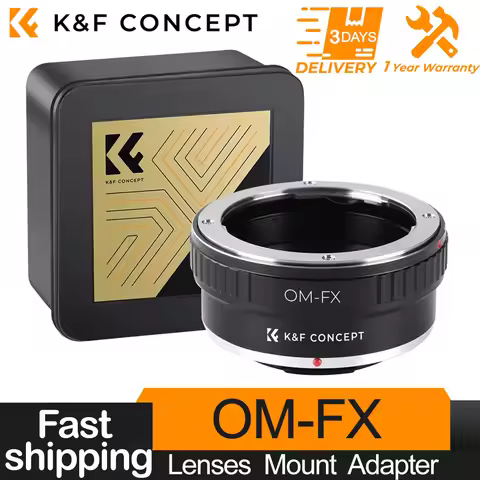 K&F CONCEPT OM-FX Lens Mount Adapter for Olympus OM Lens to Fujifilm X Series Camera Body for Fuji X