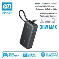 Anker A1259 Nano Power Bank, 10K Portable Charger with Built-in USB-C Cable, PD 30W Max Output with 