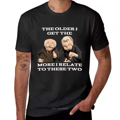 Statler And Waldorf Haters Gonna Hate T-Shirt Plus Size Tops Vintage Short Sleeve Tee Plain White T 