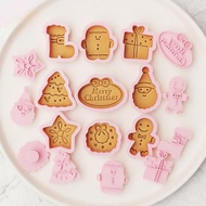 Cartoon Merry Christmas Cookie Cutters DIY Bakery Tools and Accessories Cookie Stamp