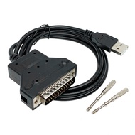 Jienk 5FT/150CM Silabs CP2102 Chip USB to RS232 DB25 Serial Adapter Cable for Bar Code Printer Scann