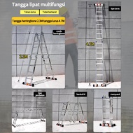 3.7M/4.7M/5.8M Tangga Lipat Meter Paduan Aluminium Teleskopik Tangga Teleskopik Multifungsi Tangga a