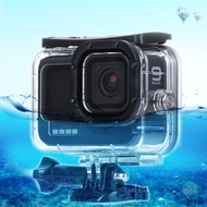 45m Waterproof Housing Protective Case with Buckle Basic Mount &amp; Screw For GoPro HERO10 Black / HERO9 Black