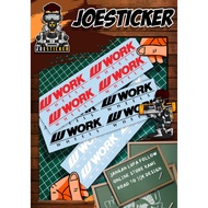 STICKER UNTUK RIM WORK (WORK WHEELS) SAIZ/SIXE 0.7X3 INCI. ADA BEBERAPA PILIHAN WARNA. SESUAI UNTUK 