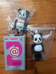 Medicom toy bearbrick series 2 artist Rock 熊貓 & WWF MILKx be@rbrick 100% bear figure