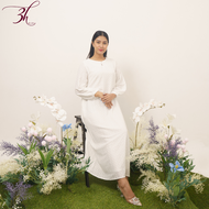 3H Clafita Gamis Wanita Lengan Panjang Brukat Dress Long Sleeve Stylish OC14