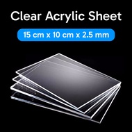 [SG Seller] Clear Acrylic Sheet | Transparent Acrylic Sheet | 15 cm x 10 cm x 2.5 mm