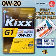 Kixx G1 0W-20 API SN PLUS-RC Fully Synthetic Genuine Engine Oil 4L