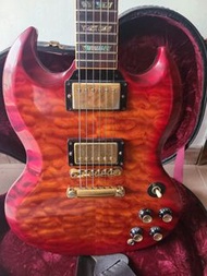 Gibson Custom Shop SG Elegant Quilt Top Firemist